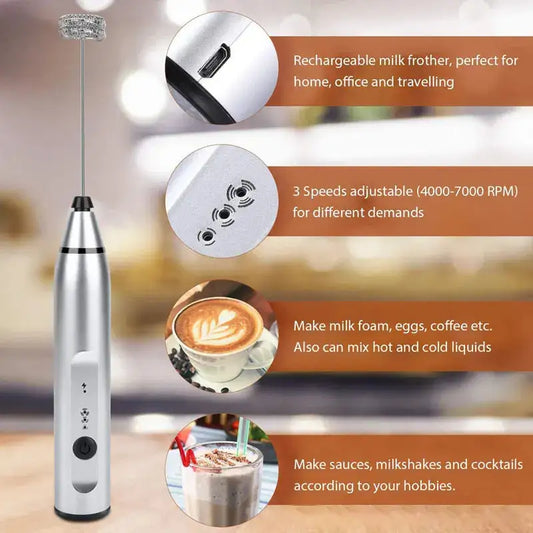 2 in 1 Coffee And Egg Beater | Electric Milk Frother