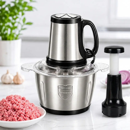 3L Electric Chopper Stainless Steel Series, Multi-Speed | 3 Levels