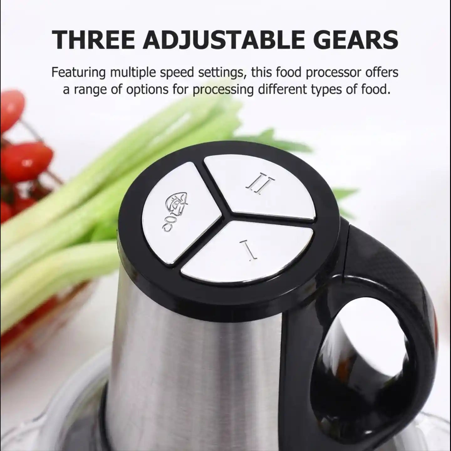 3L Electric Chopper Stainless Steel Series, Multi - Speed | 3 Levels - Zesstora