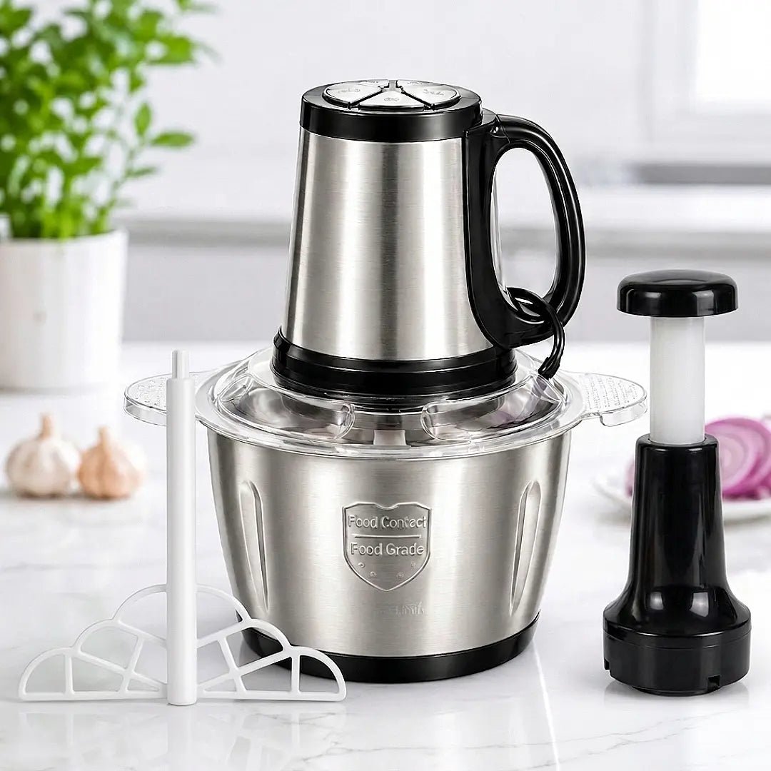 3L Electric Chopper Stainless Steel Series, Multi-Speed | 3 Levels - Zesstora