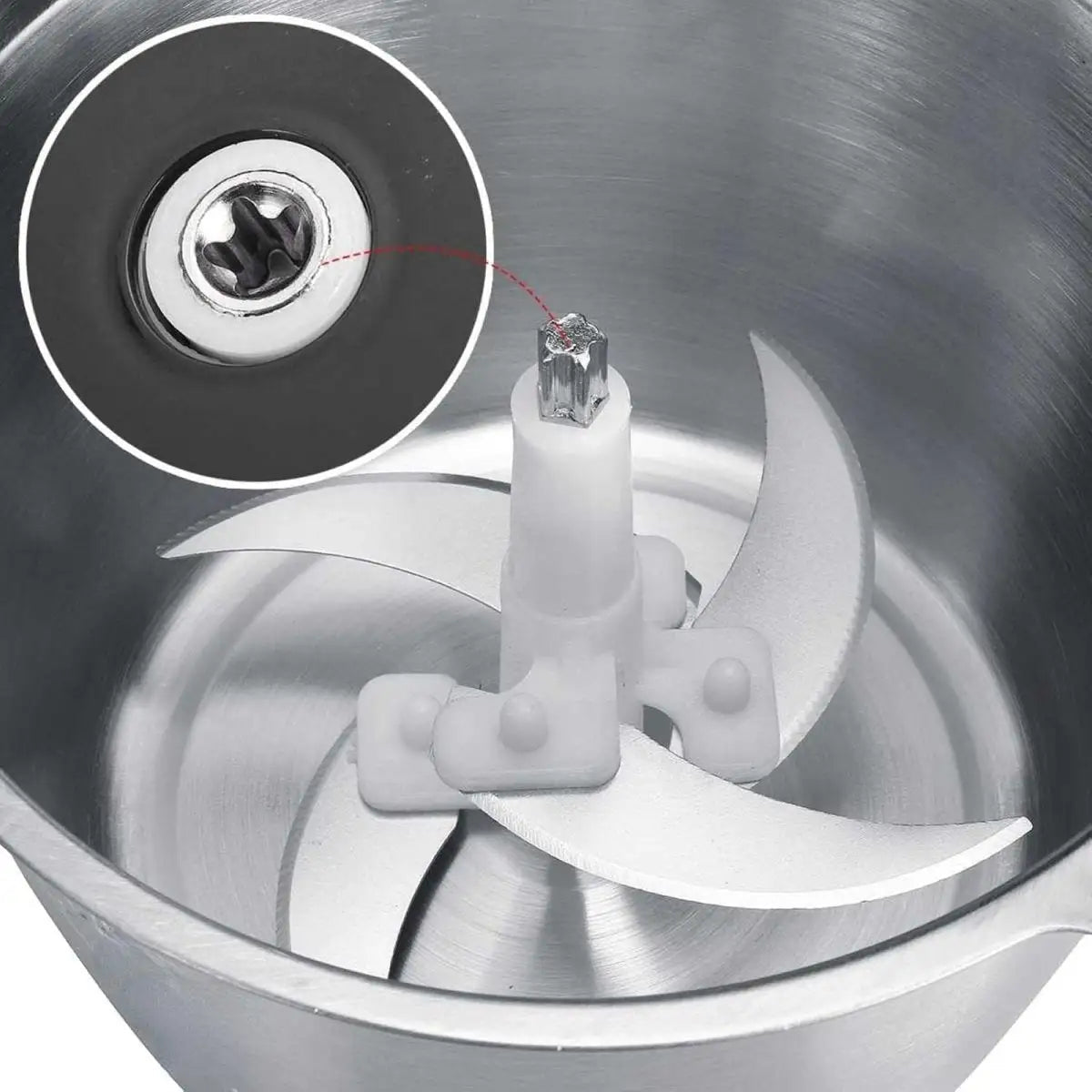 3L Meat And Vegetable Electric Chopper | Stainless Steel 3 Speed Levels - Zesstora