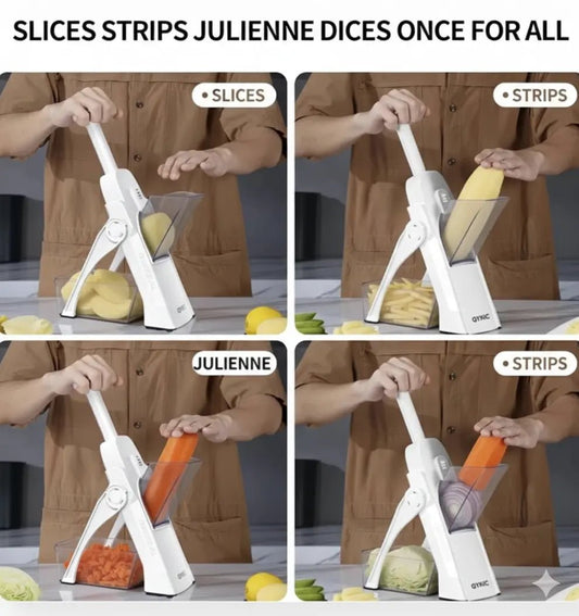 5 in 1 Multifunctional Mandolin Vegetable Slicer Cutter And Chopper - Zesstora