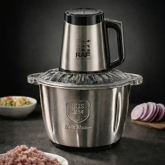 5L Heavy Duty Meat, Vegetable Electric Chopper | Stainless Steel 3 Speed Levels - Zesstora