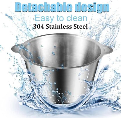 5L Heavy Duty Meat, Vegetable Electric Chopper | Stainless Steel 3 Speed Levels - Zesstora