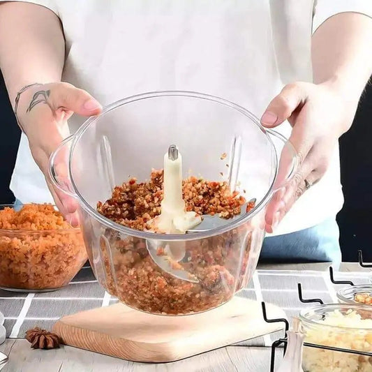 Multi - Functional Hand Press Manual Plastic Chopper 1.5L - Zesstora