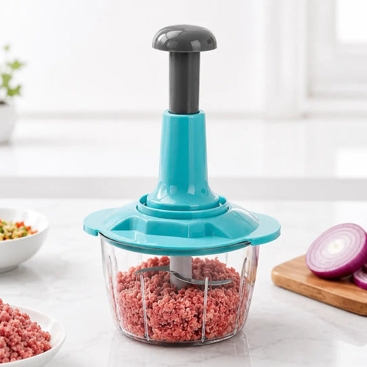Multi - Functional Hand Press Manual Plastic Chopper 1.5L - Zesstora
