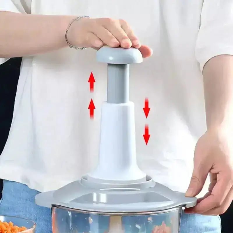 Multi - Functional Hand Press Manual Plastic Chopper 1.5L - Zesstora