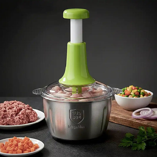 Multi - Functional Hand Press Manual Steel Chopper 2L - Zesstora
