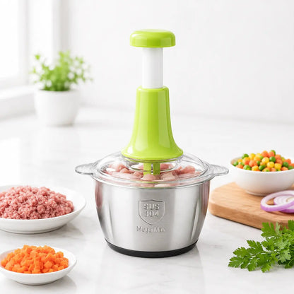 Multi - Functional Hand Press Manual Steel Chopper 2L - Zesstora
