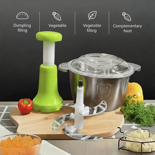 Multi-Functional Hand Press Manual Steel Chopper 2L